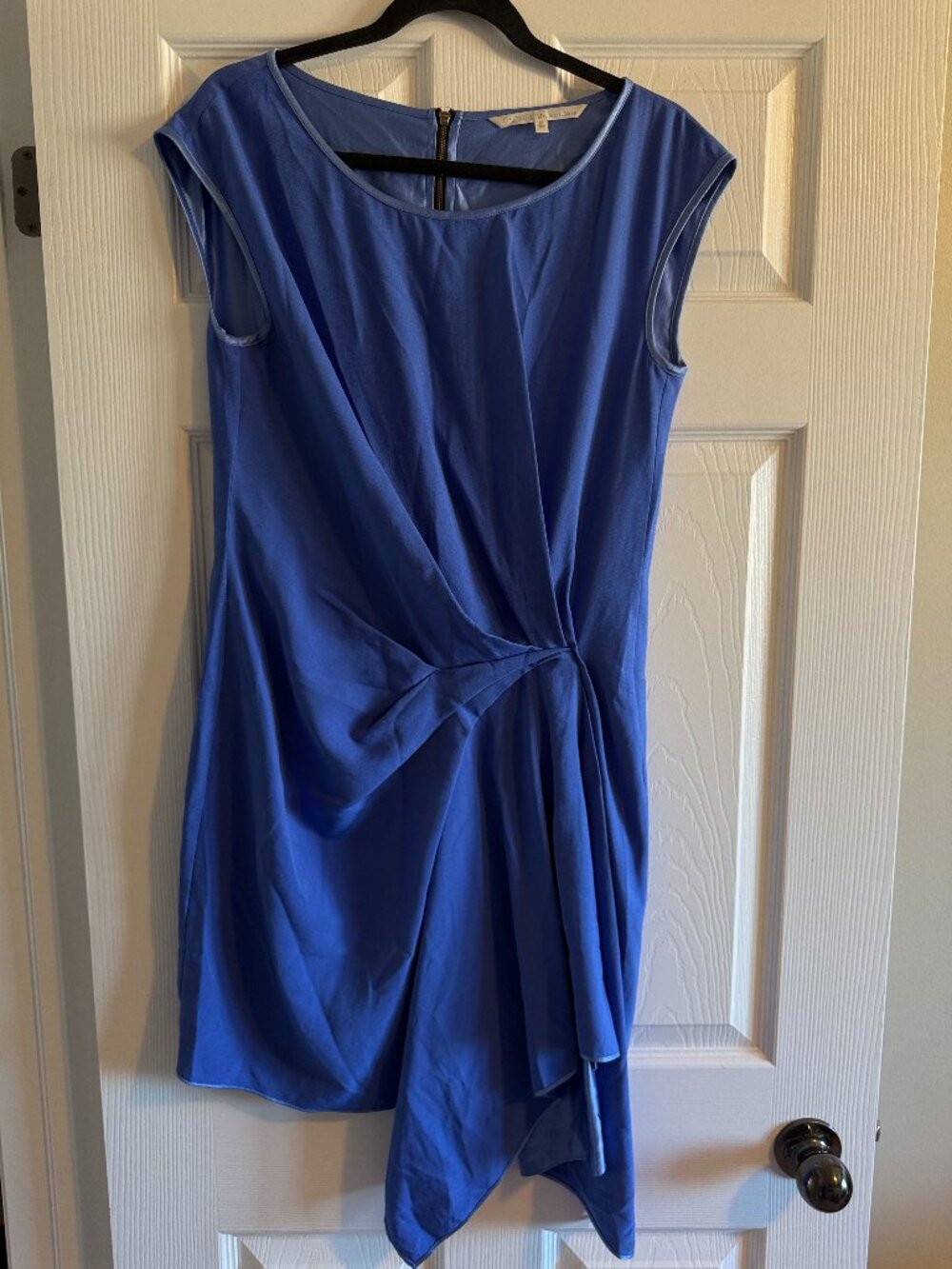RACHEL Rachel Roy Blue Draped Asymmetrical Dress – M